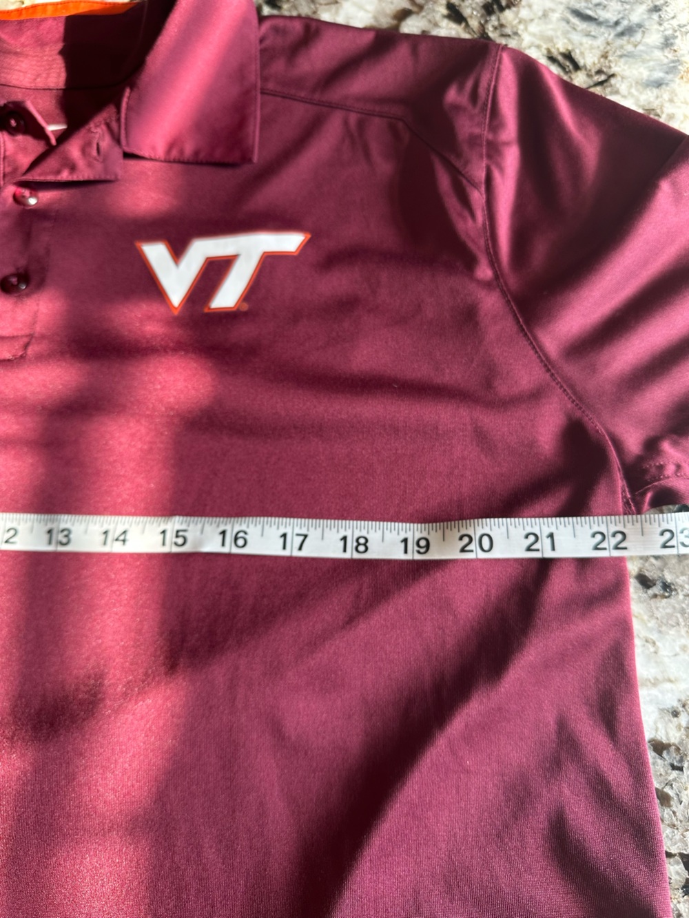 Nike Dri-FIT Virginia Tech Hokies Short Sleeve Golf Polo Shirt Maroon Mens Large - Picture 9 of 11